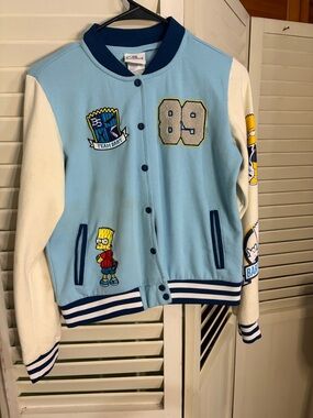 FLAWED Simpsons Bart Simpson Embroidered Varsity Jacket